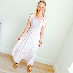 NWT Self Control Gingham smocked top dress